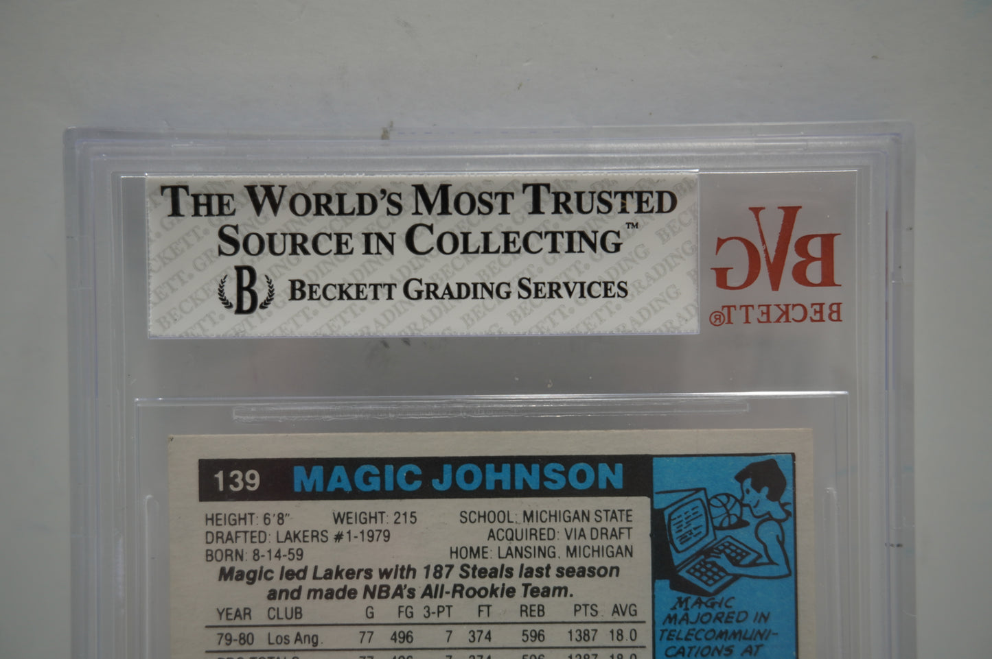 1980 Topps Bird Erving Johnson #6 BGS 7