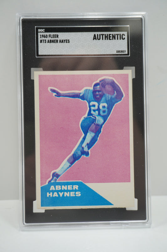 1960 Fleer Abner Hayes 73 SGC Authentic