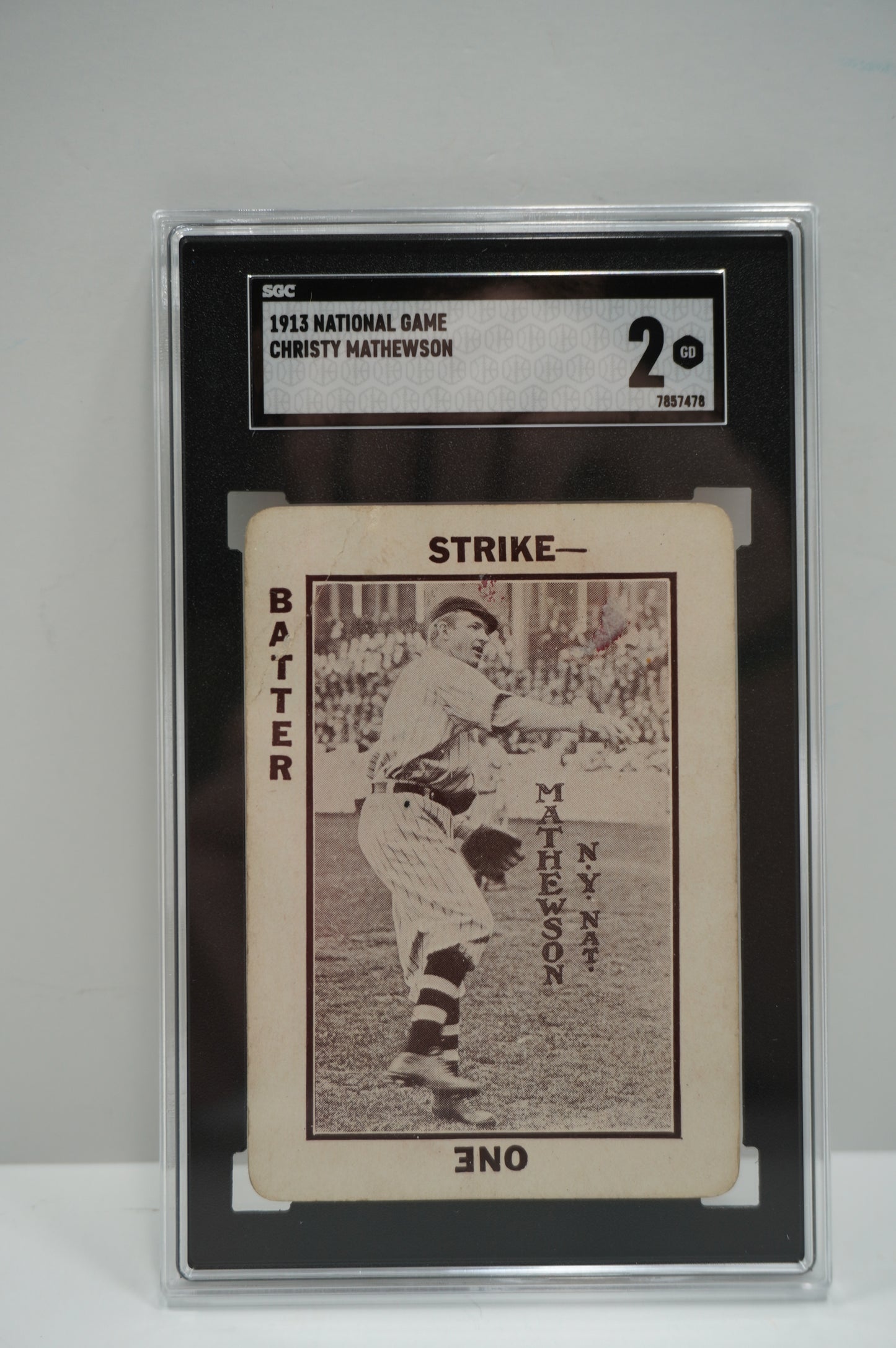 1913 National Game Christy Mathewson SGC 2