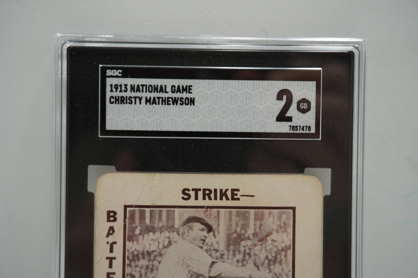 1913 National Game Christy Mathewson SGC 2