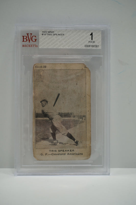 1922 W501 Tris Speaker 19 BVG 1