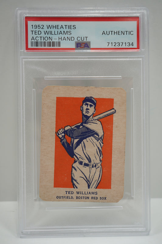 1952 Wheaties Ted Williams Action PSA Authentic