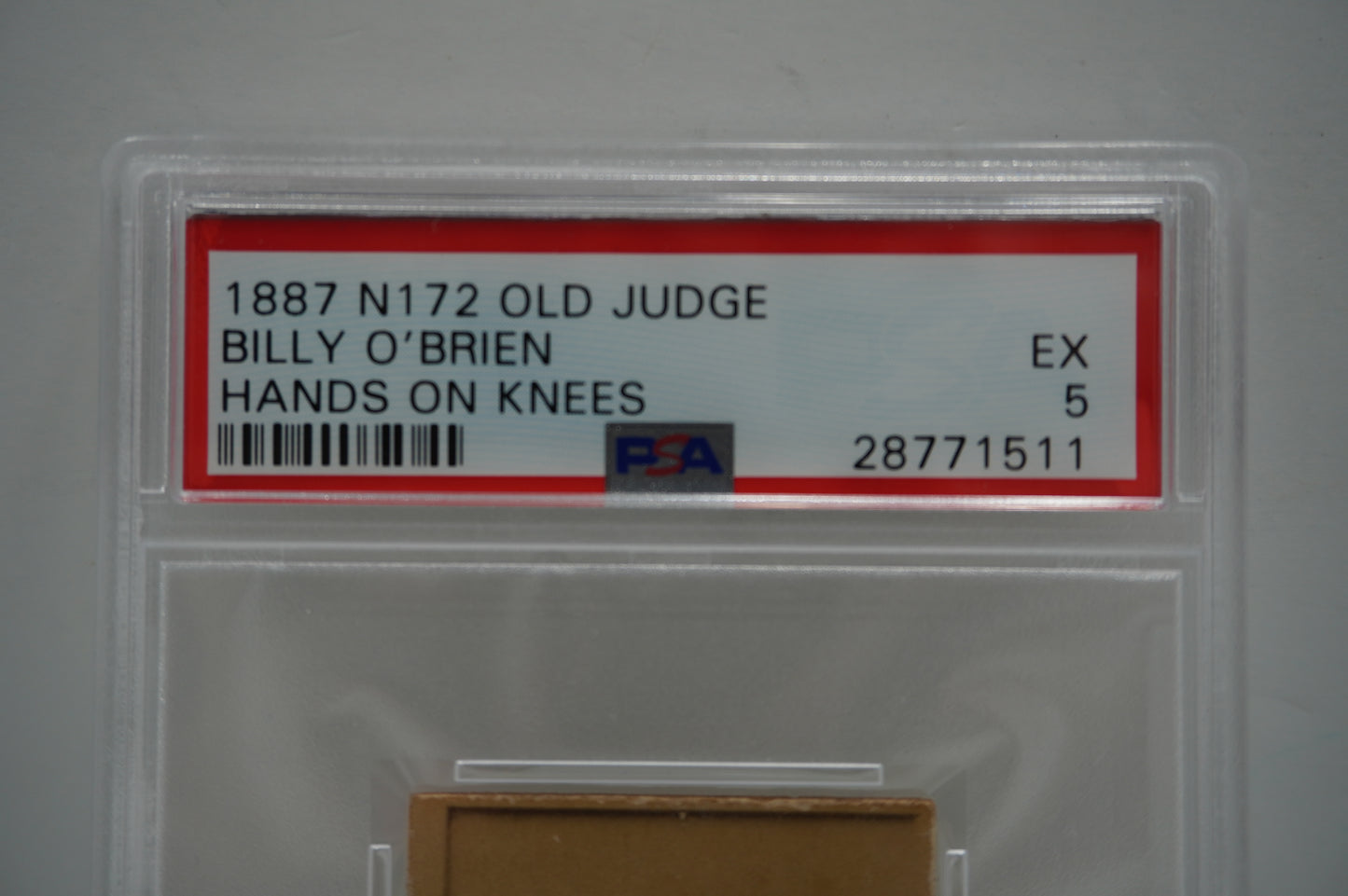 1887 N172 Old Judge Billy o Brien Hands on Knee's PSA 5