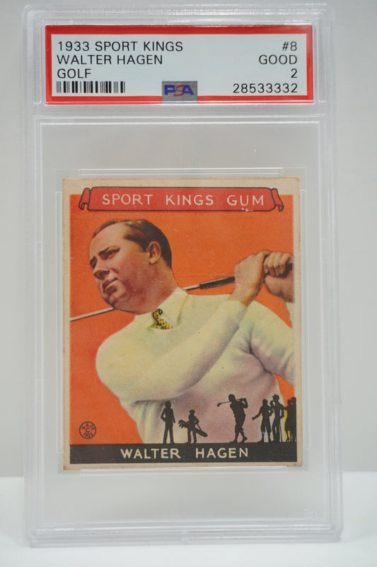 1933 Sports Kings Walter Hagen Golf 8 PSA 2