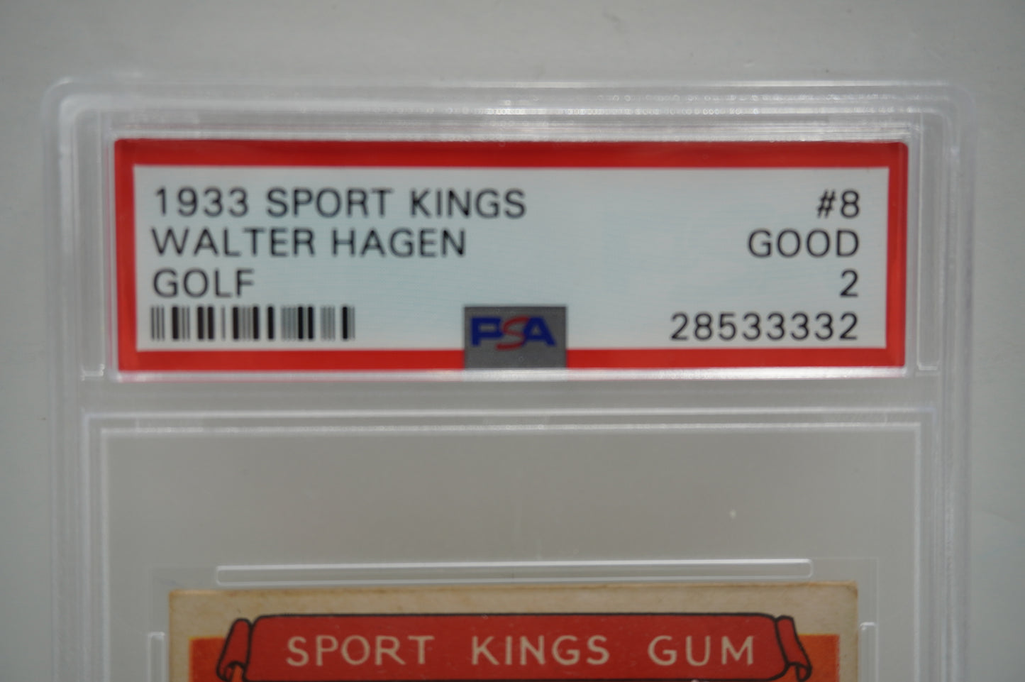 1933 Sports Kings Walter Hagen Golf 8 PSA 2