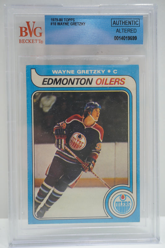 1979-80 Topps Wayne Gretzky 18 BVG Authentic