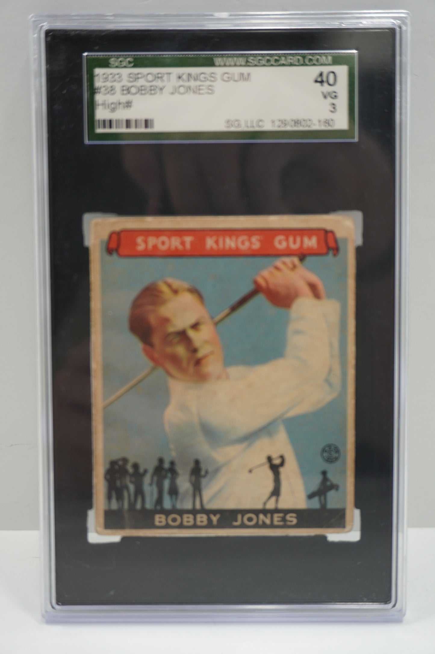 1933 Sports Kings Gum Bobby jones 38 High # SGC 3