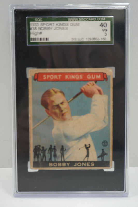 1933 Sports Kings Gum Bobby jones 38 High # SGC 3