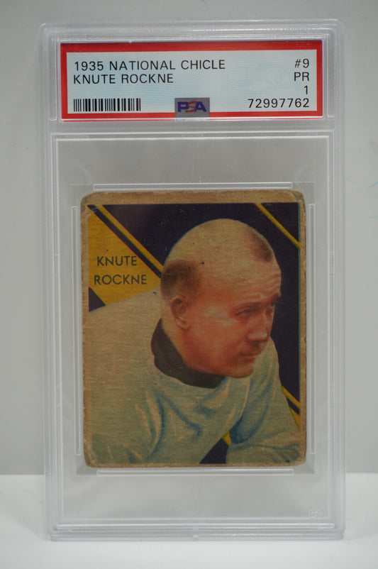 1935 National Chicle Knute Rockne 9 PSA 1