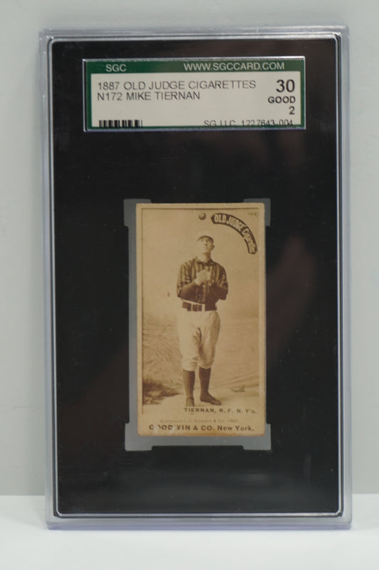 1887 Old Judge Cigarettes Mike Tiernan N172 SGC 2