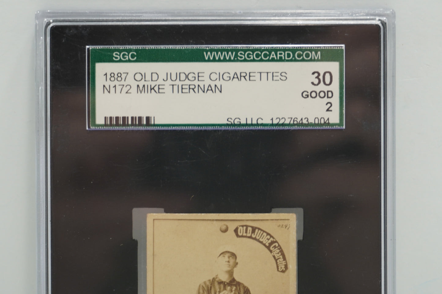 1887 Old Judge Cigarettes Mike Tiernan N172 SGC 2