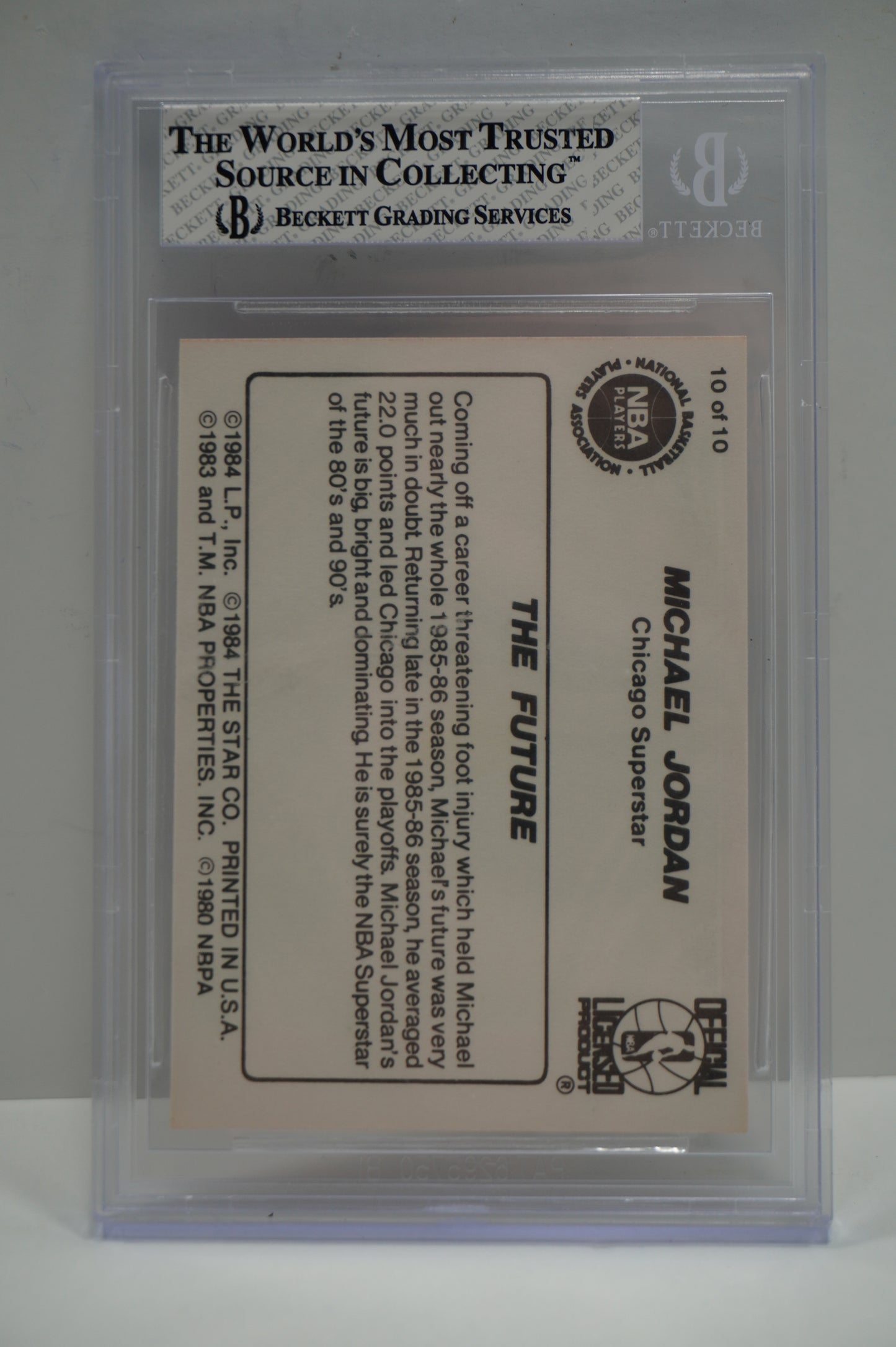 1986 Star Michael Jordan #10 Michael Jordan BGS 7.5