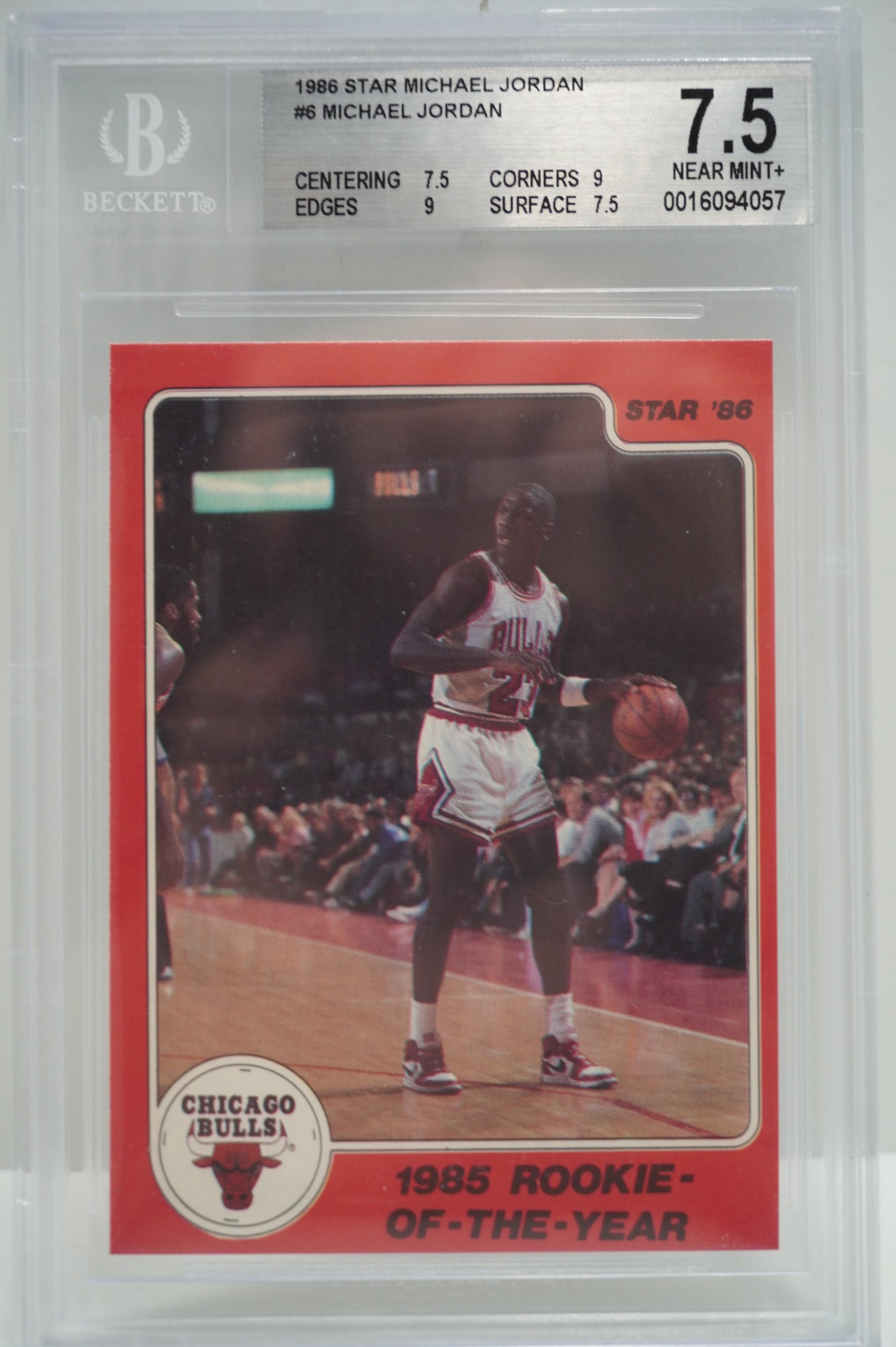 1986 Star Michael Jordan #6  Michael Jordan BGS 7.5
