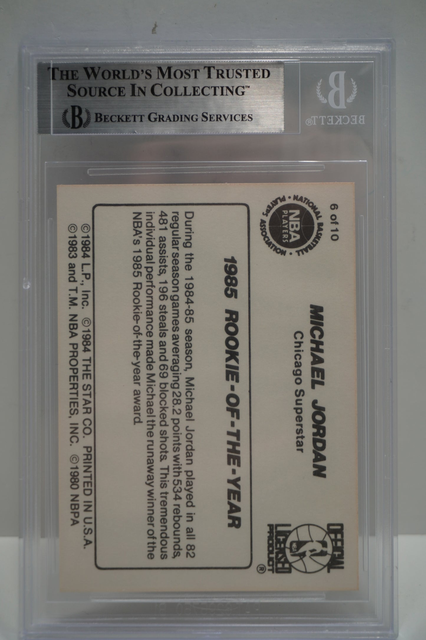 1986 Star Michael Jordan #6  Michael Jordan BGS 7.5