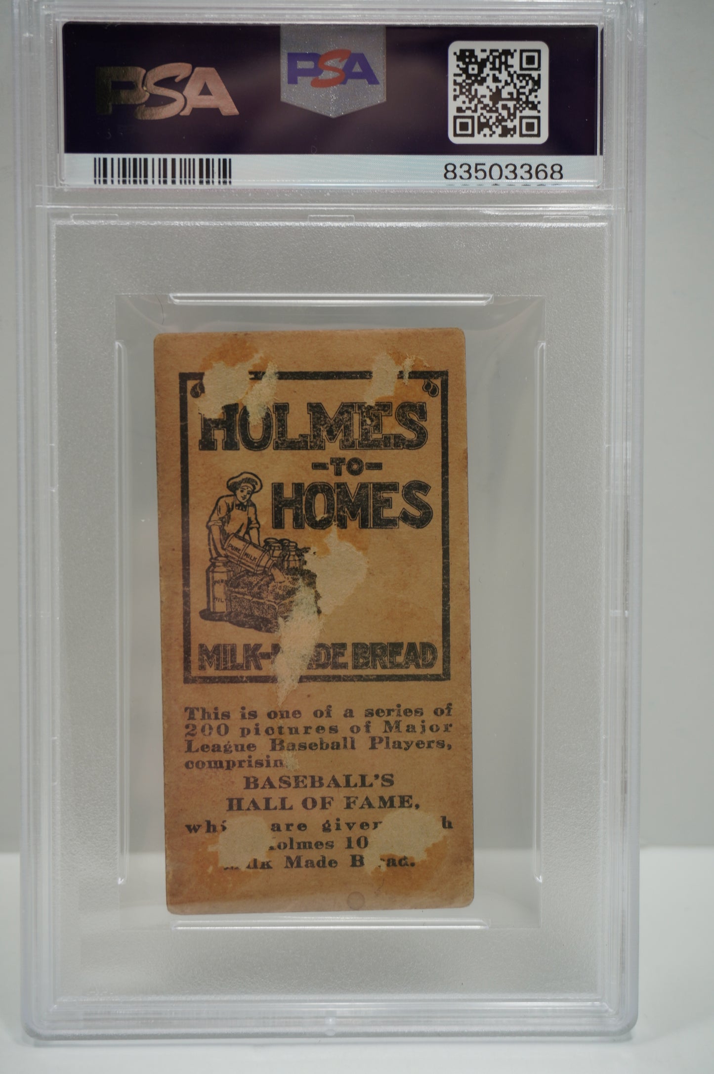 1916 Holmes to Homes Bread Roger Peckinpaugh 136 PSA 1