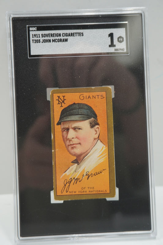 1911 Sovereign Cigarettes T205 John McGraw SGC 1