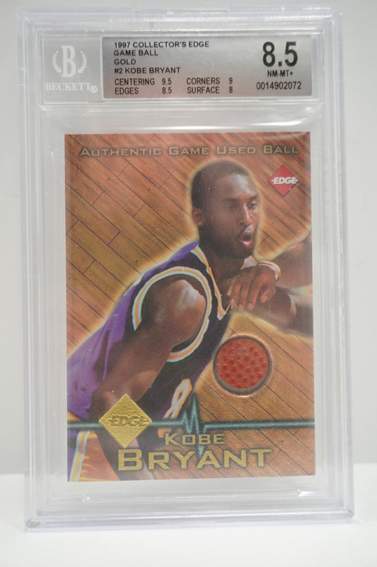 1997 Collectors edge Game Ball Gold Kobe Bryant 2 SGC 8.5