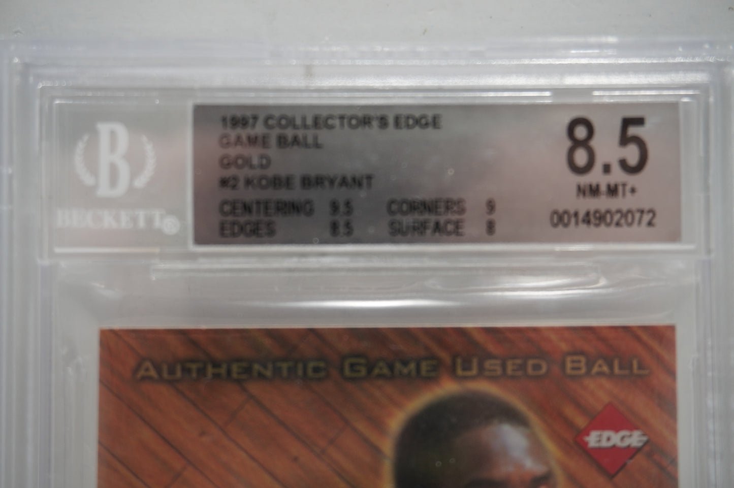 1997 Collectors edge Game Ball Gold Kobe Bryant 2 SGC 8.5