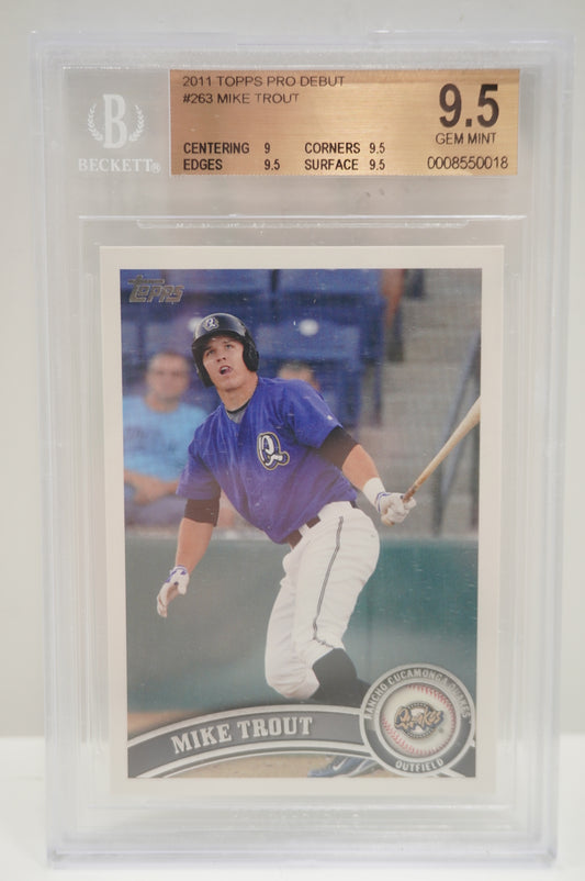 2011 Topps Pro Debut Mike Trout 263 BGS 9.5