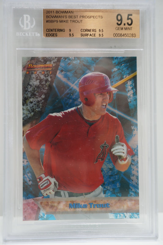 2011 Bowman Bowman Best Prospects Mike Trout BBP9 BGS 9.5