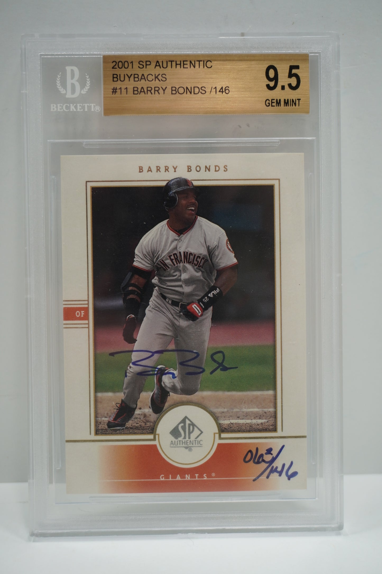 2001 SP Authentic Buybacks Barry Bonds 11 /146 BGS 9.5