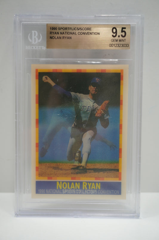 1990 Sportflics/Score Ryan National Convention Nolan Ryan BGS 9.5