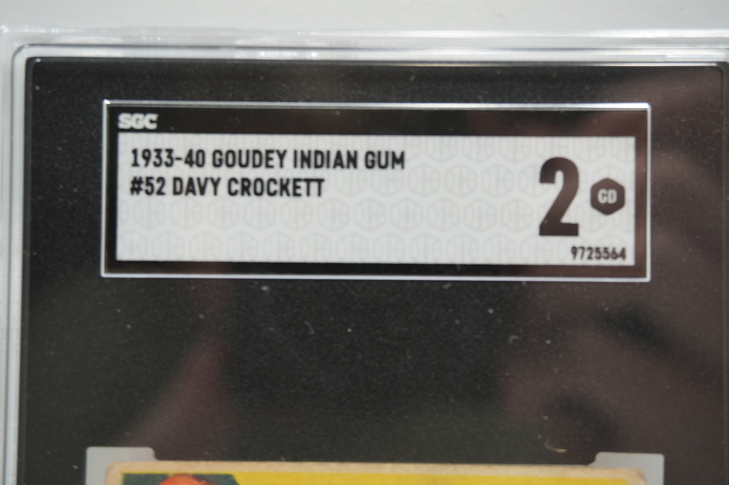 1933-40 Goudey Indian Gum Davy Crockett 52 SGC 2