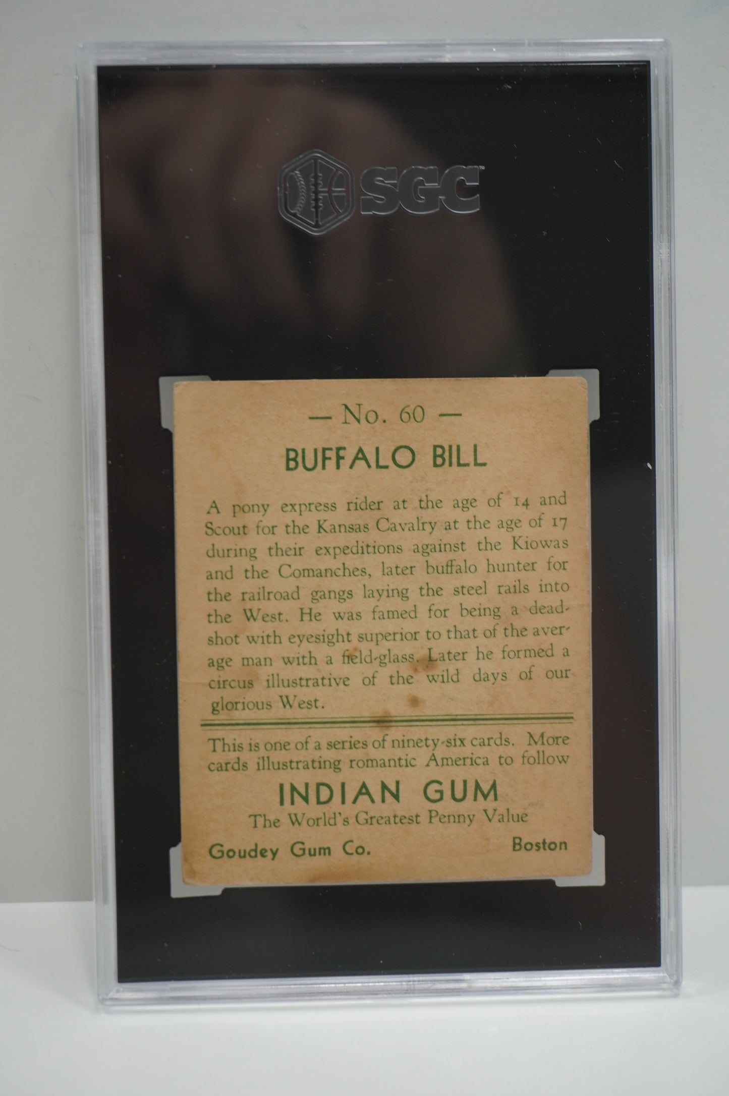 1933-40 Goudey Indian Gum Buffalo Bill 60 SGC 3
