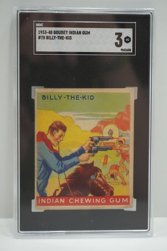1933-40 Goudey Indian Gum Billy the kid 78 SGC 3