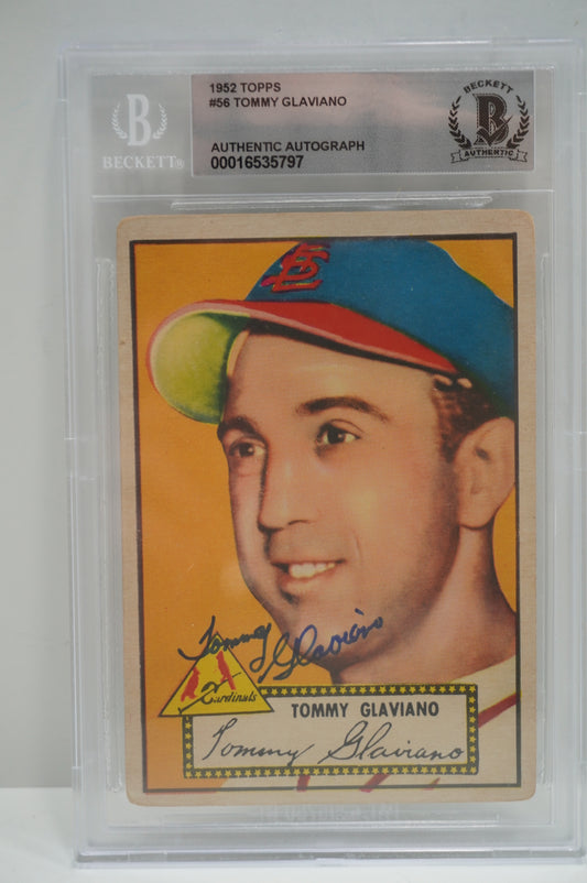 1952 Topps Tommy Glaviano 56 BGS Authentic