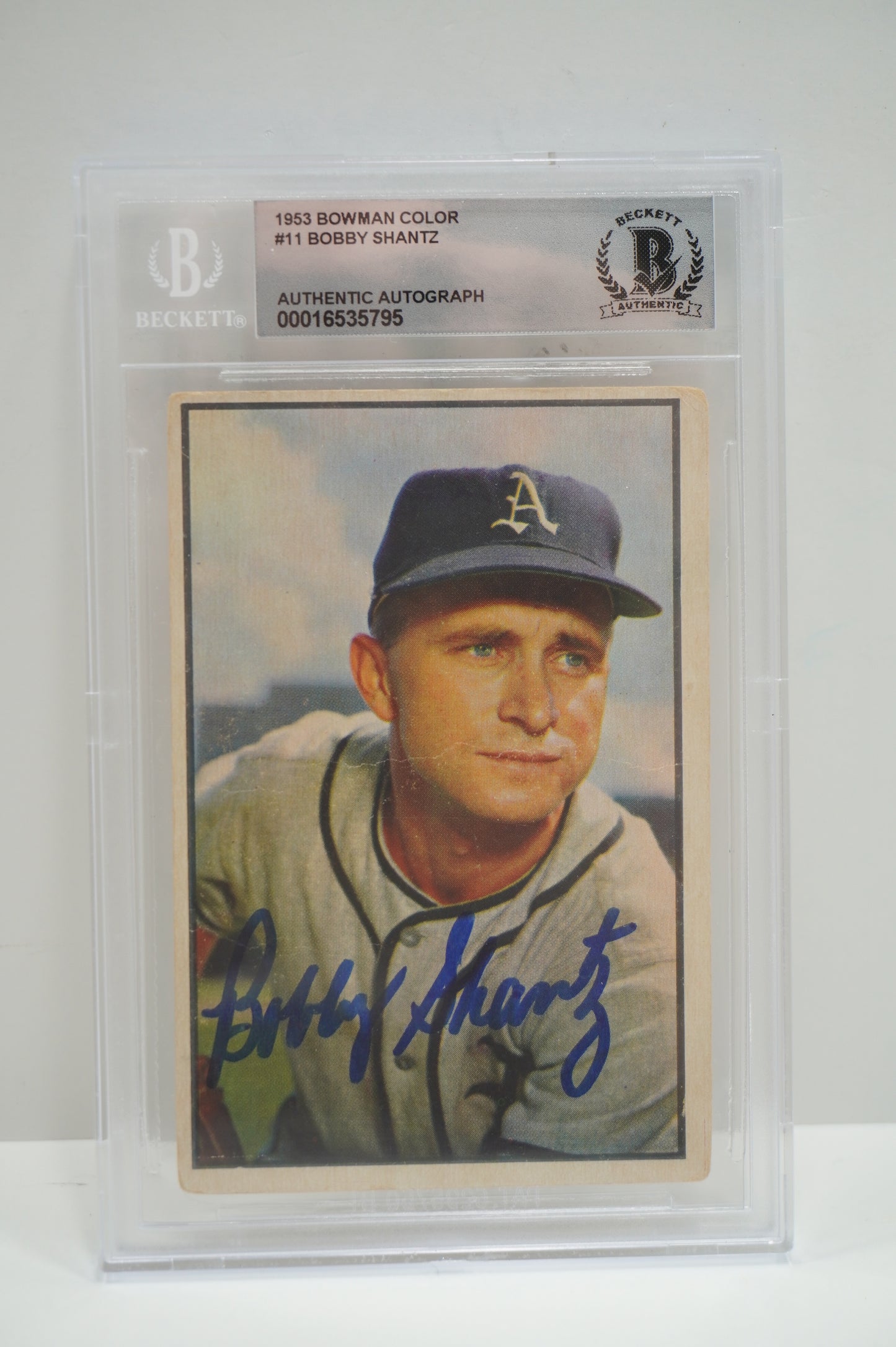 1953 Bowman Color Bobby Shantz 11 BGS Authentic