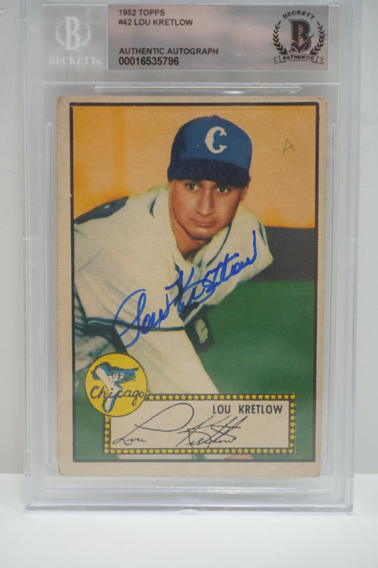 1952 Topps Lou Kretlow 42 BGS Authentic