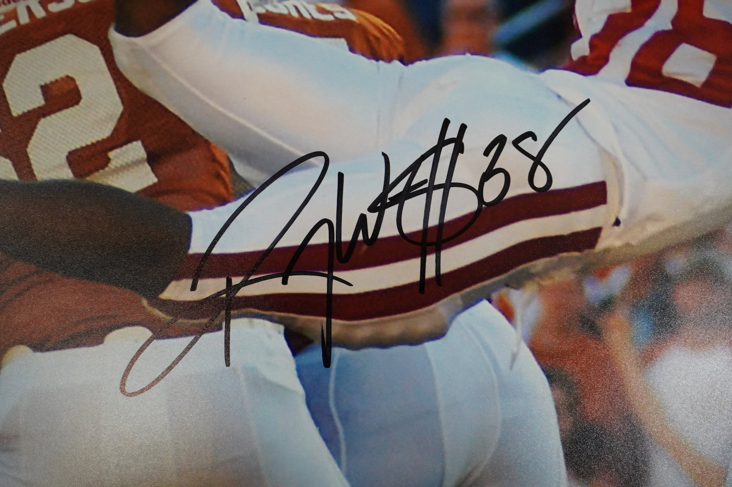 ROY WILLIAMS OU OKLAHOMA SOONERS SIGNED 16x20 Superman PHOTO BAS COA
