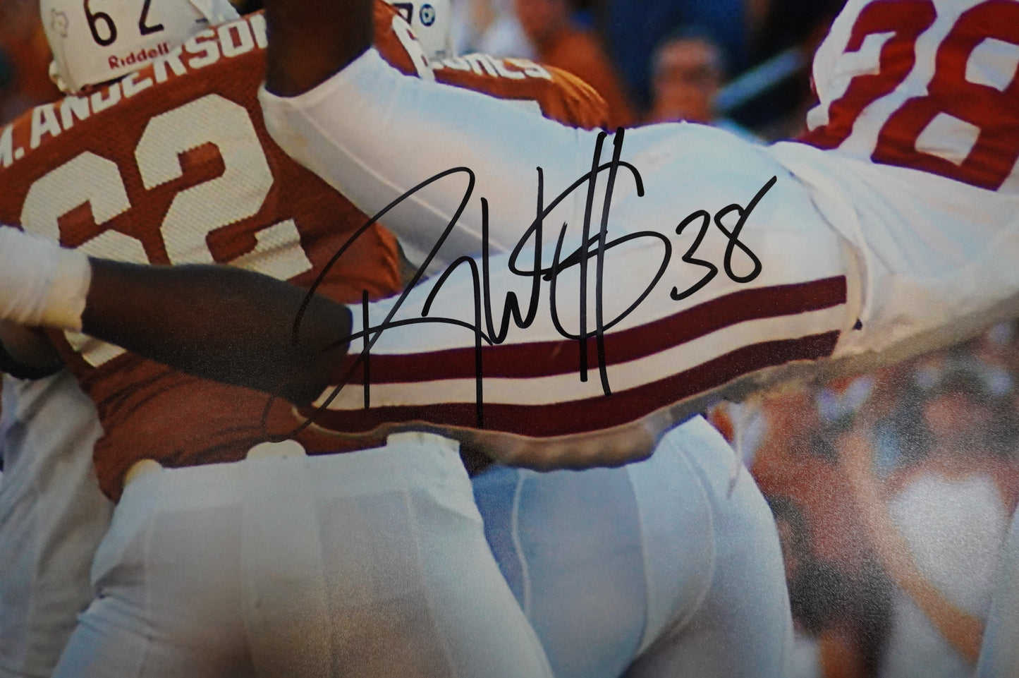 ROY WILLIAMS OU OKLAHOMA SOONERS SIGNED 16x20 Superman PHOTO BAS COA