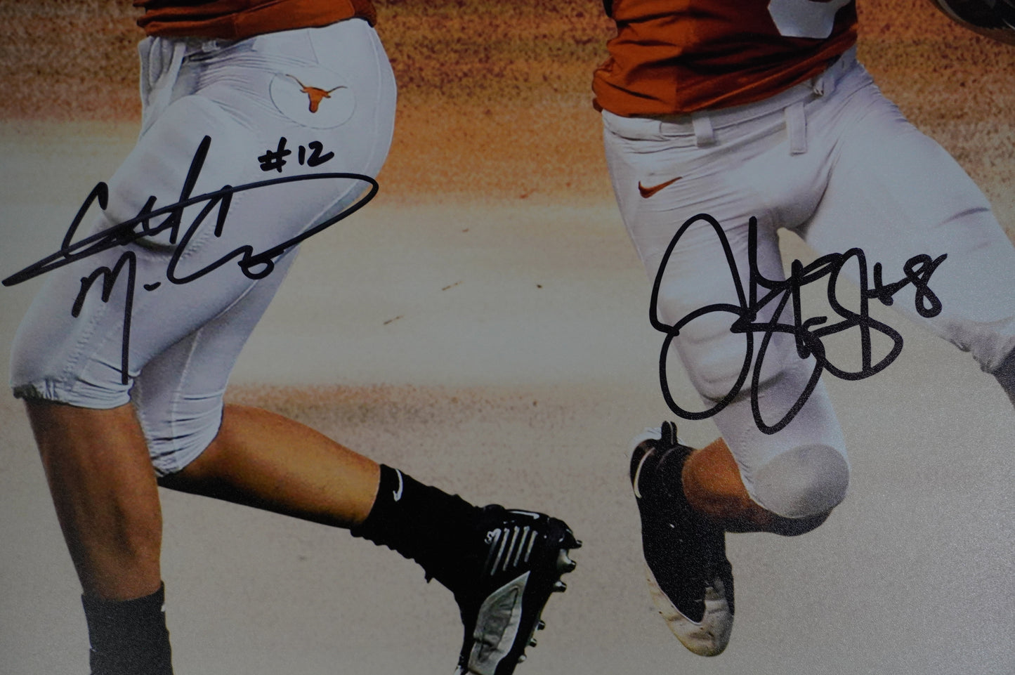 COLT McCOY & JORDAN SHIPLEY TEXAS LONGHORNS SIGNED 16x20 PHOTO BAS