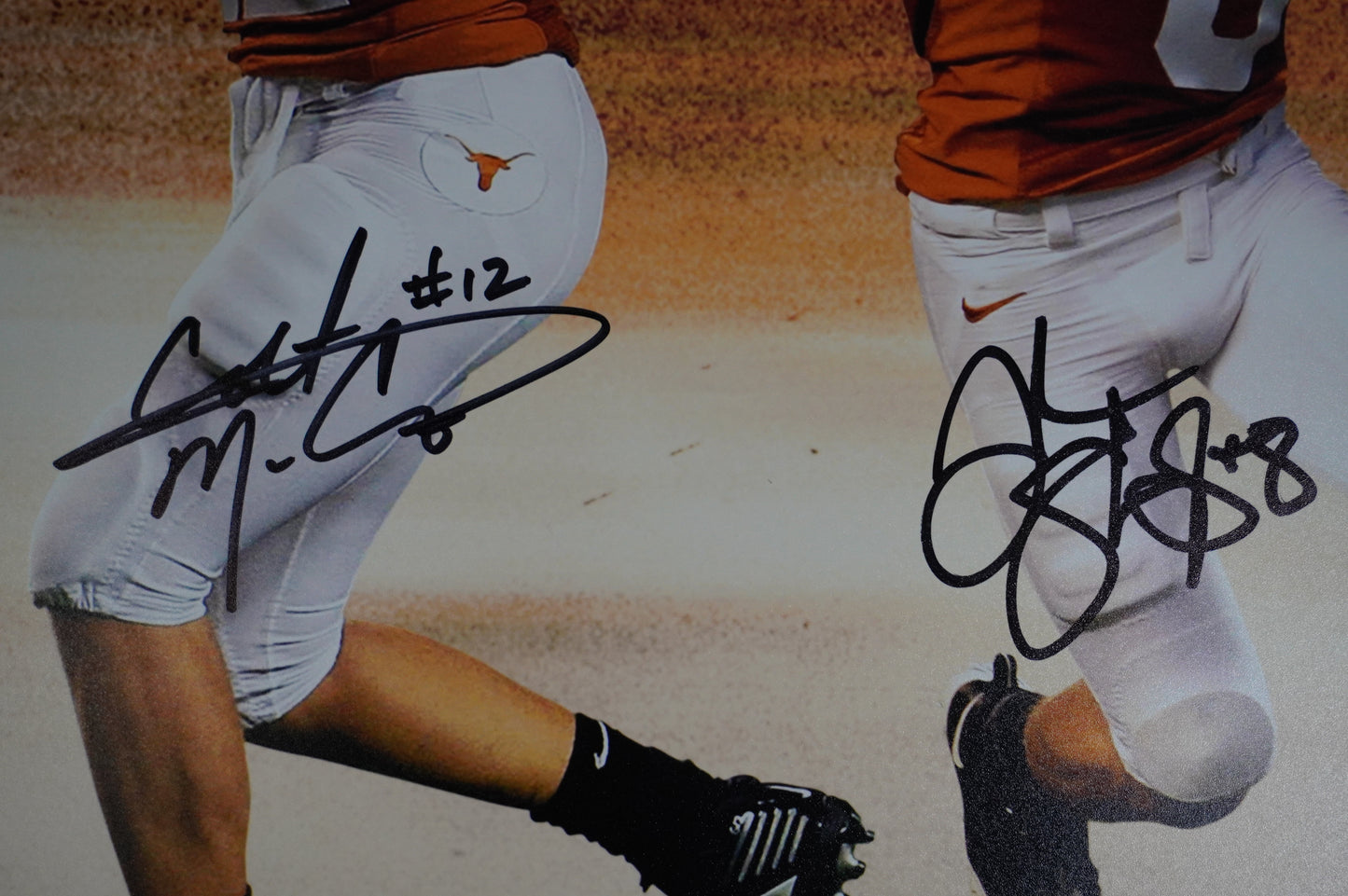COLT McCOY & JORDAN SHIPLEY TEXAS LONGHORNS SIGNED 16x20 PHOTO BAS