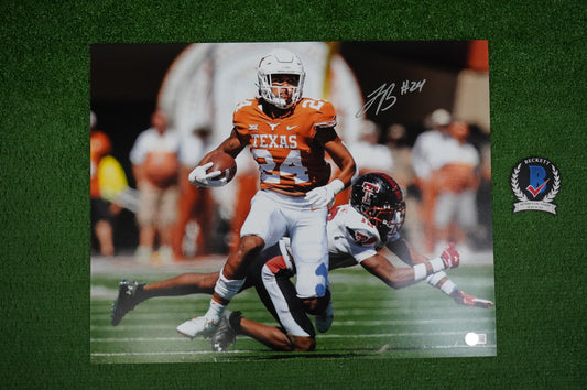 JONATHON BROOKS TEXAS LONGHORNS SIGNED 16x20 Touchdown PHOTO BAS COA