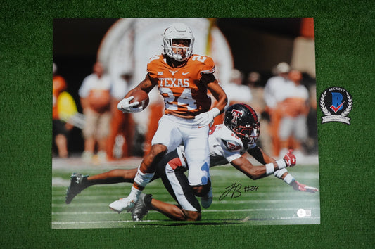 JONATHON BROOKS TEXAS LONGHORNS SIGNED 16x20 PHOTO BAS COA
