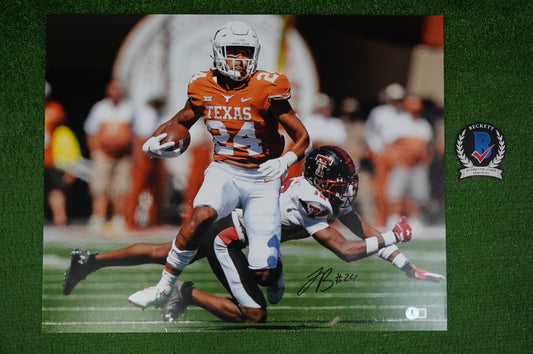 JONATHON BROOKS TEXAS LONGHORNS SIGNED 16x20 PHOTO BAS COA