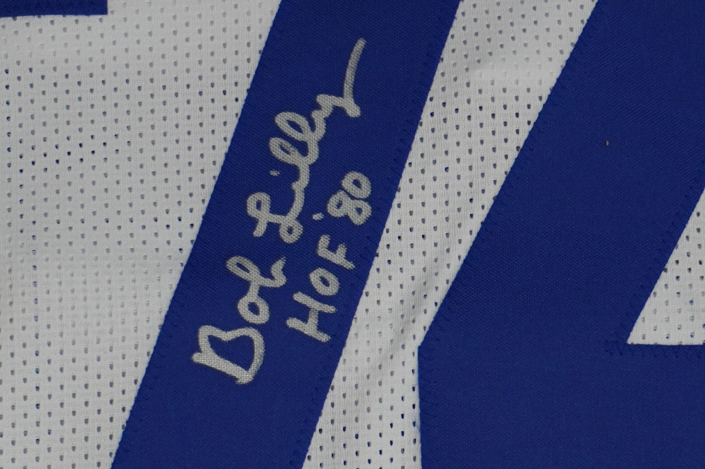 BOB LILLY SIGNED WHITE JERSEY Size 3XL Dallas Cowboys w/HOF 80 JSA COA