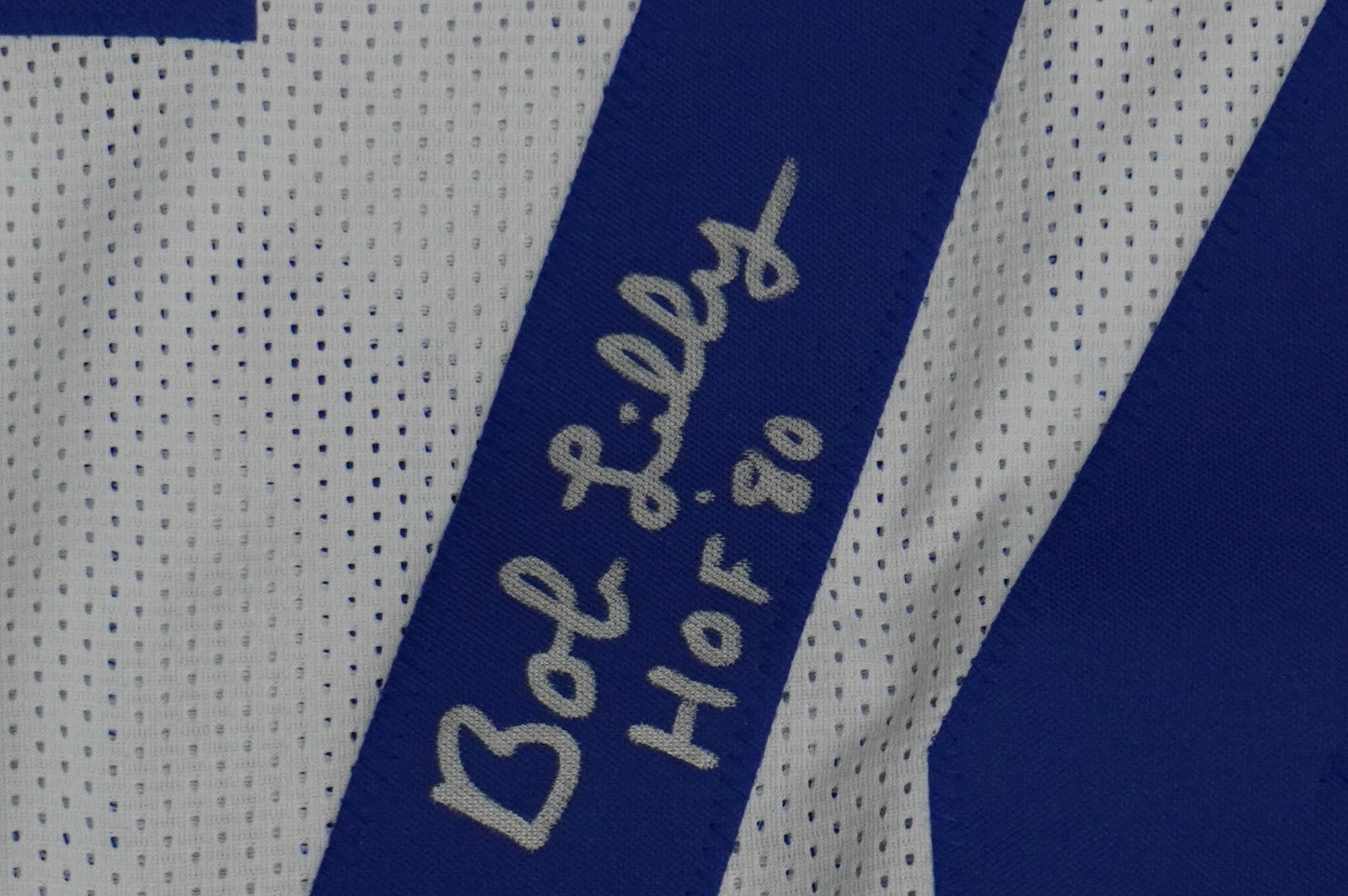 BOB LILLY SIGNED WHITE JERSEY Size 3XL Dallas Cowboys w/HOF 80 JSA COA
