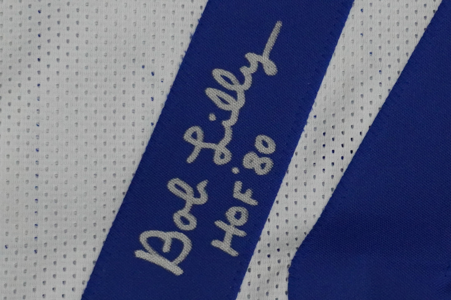 BOB LILLY SIGNED WHITE JERSEY Size 3XL Dallas Cowboys w/HOF 80 JSA COA