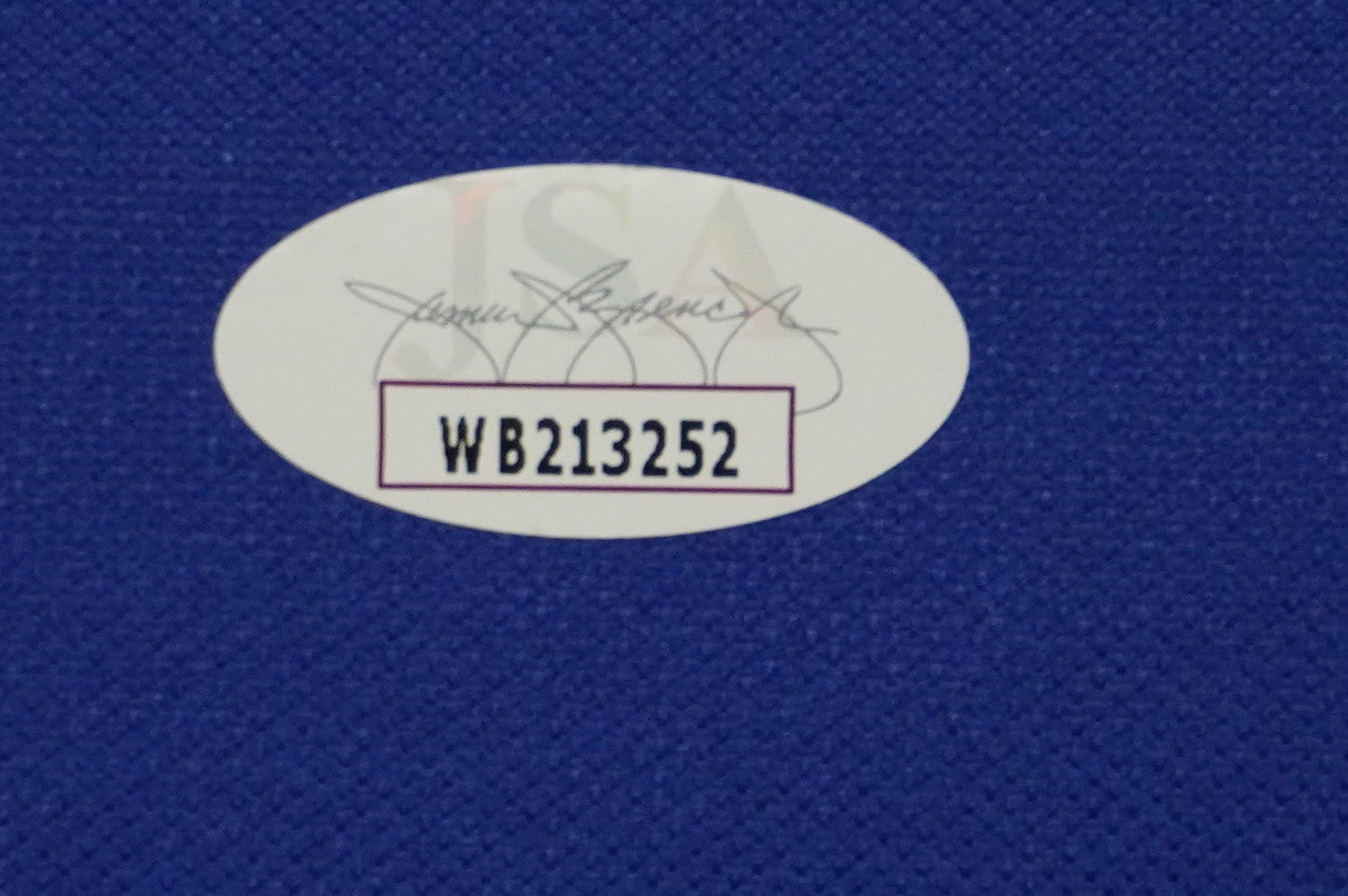 BOB LILLY SIGNED WHITE JERSEY Size L Dallas Cowboys w/HOF 80 JSA COA