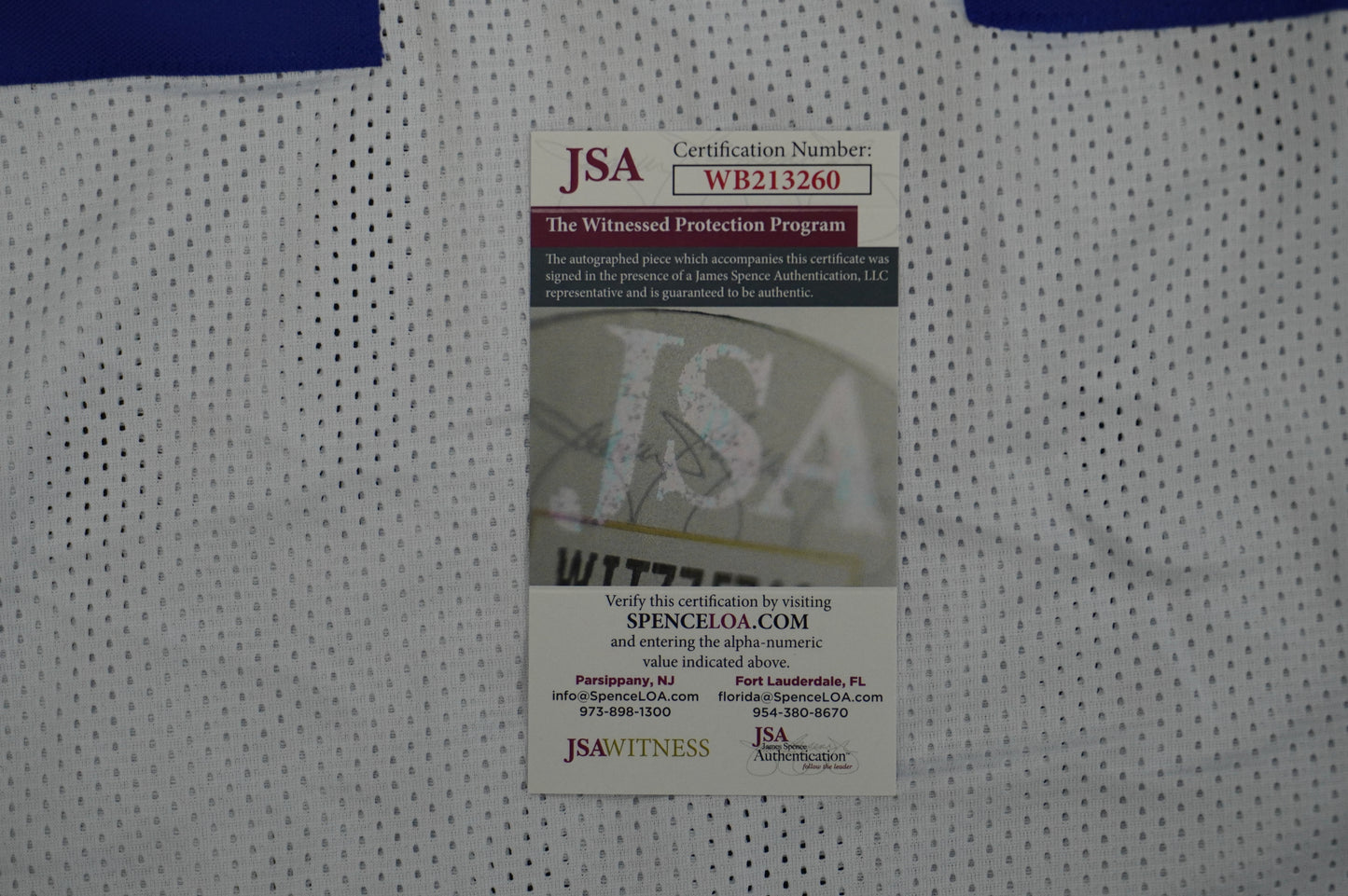 BOB LILLY SIGNED WHITE JERSEY Size L Dallas Cowboys w/HOF 80 JSA COA
