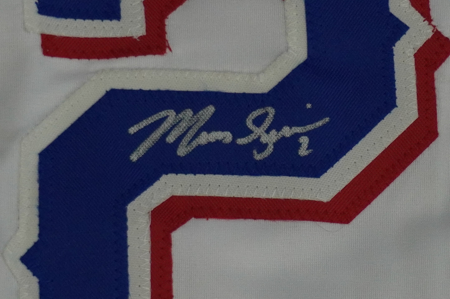 MARCUS SEMIEN TEXAS RANGERS SIGNED Sewn Jersey BAS