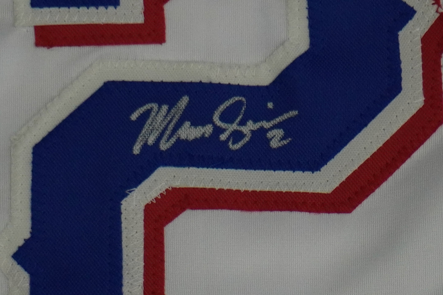 MARCUS SEMIEN TEXAS RANGERS SIGNED Sewn Jersey BAS