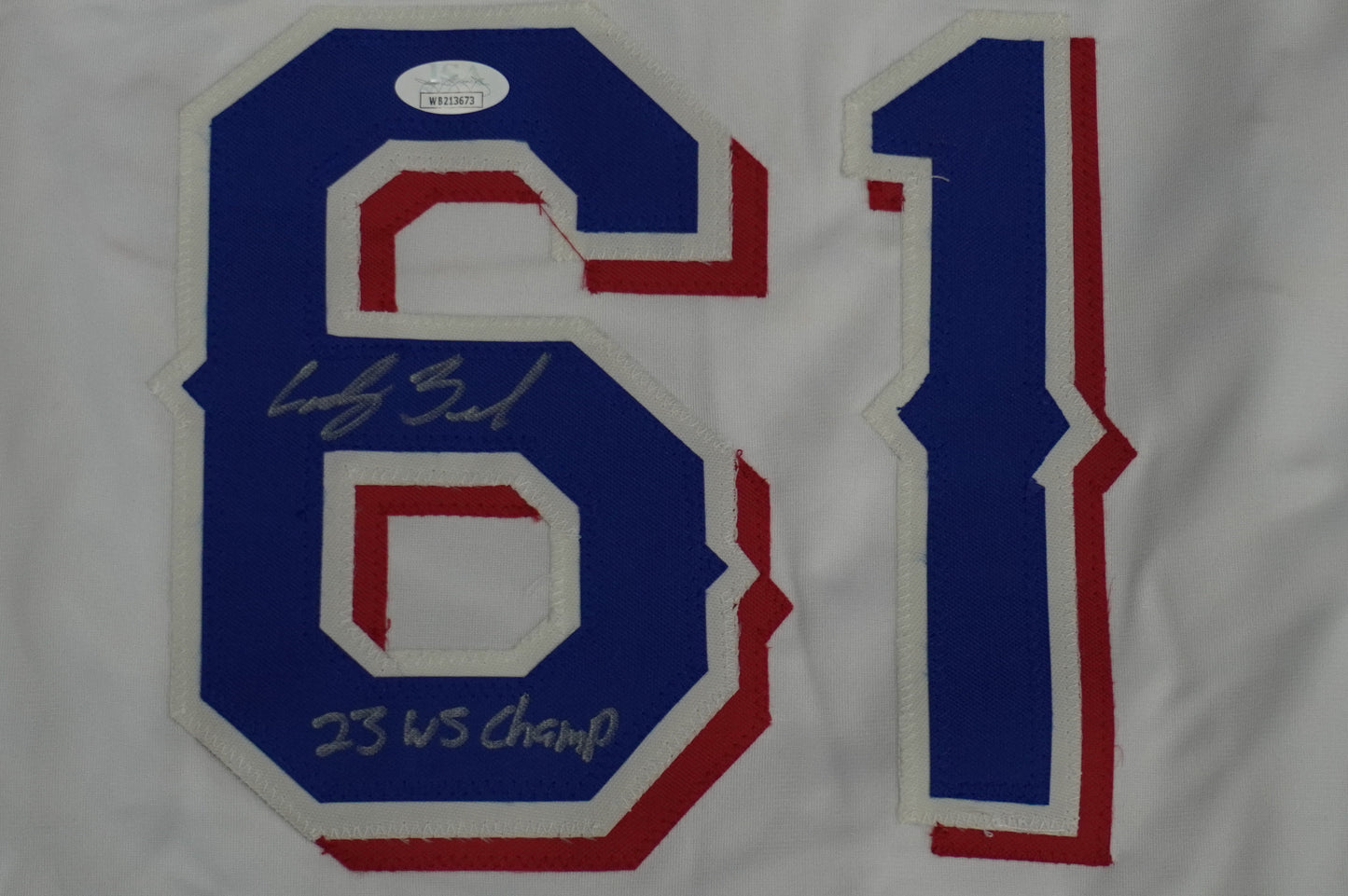 MARCUS SEMIEN TEXAS RANGERS SIGNED Sewn Jersey BAS