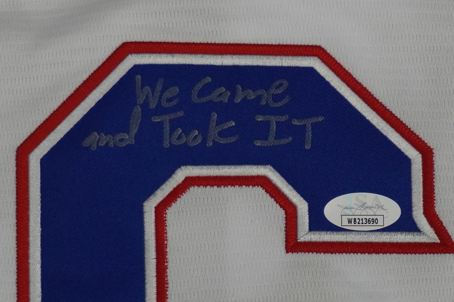 CODY BRADFORD TEXAS RANGERS SIGNED Sewn Jersey W/Multi Stats INSC JSA COA