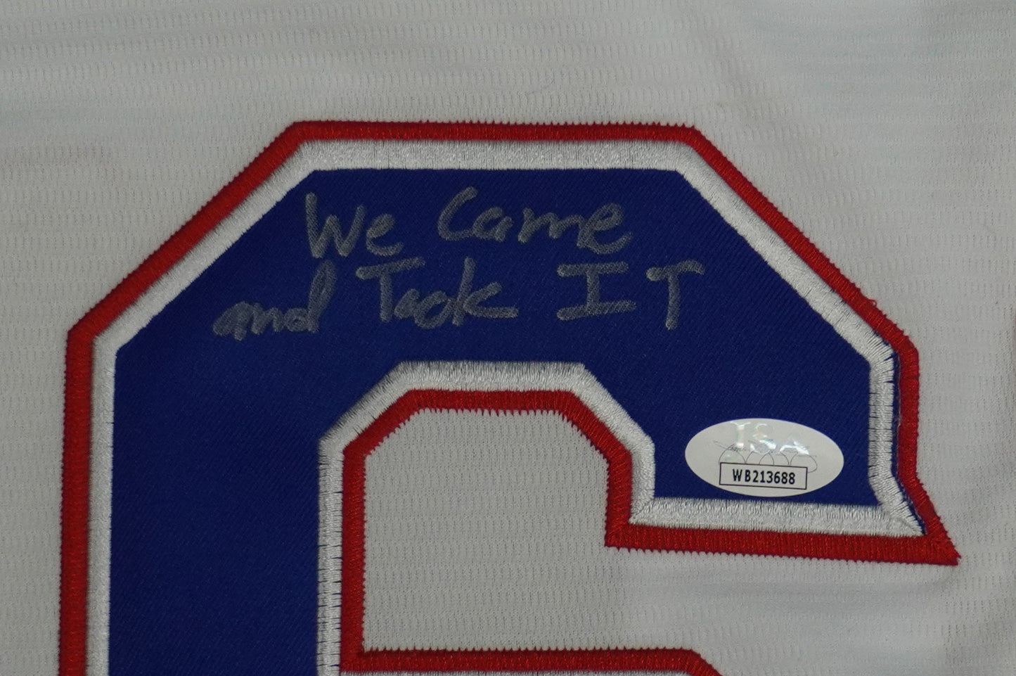 CODY BRADFORD TEXAS RANGERS SIGNED Sewn Jersey W/Multi Stats INSC JSA COA