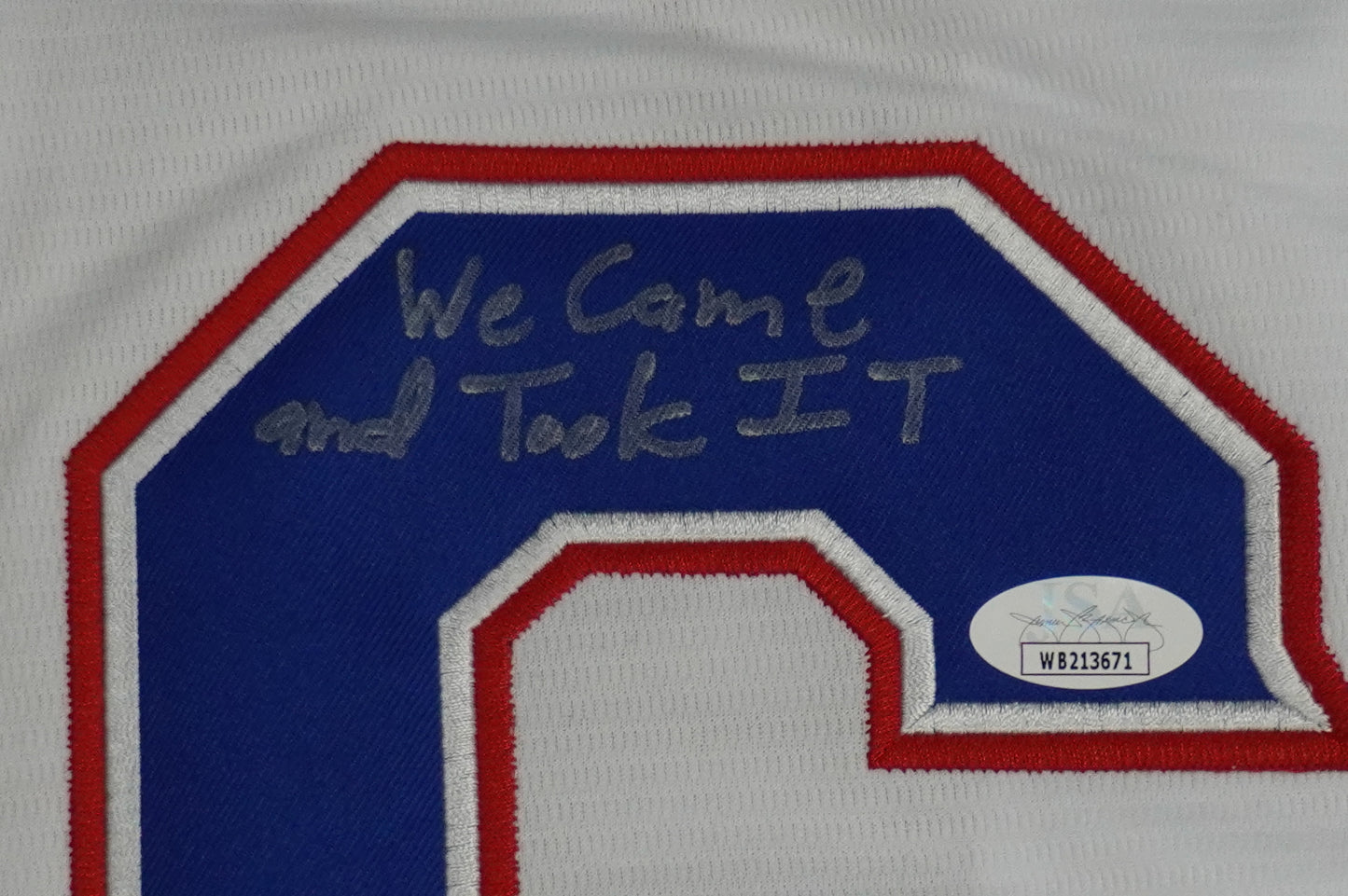 CODY BRADFORD TEXAS RANGERS SIGNED Sewn Jersey W/Multi Stats INSC JSA COA